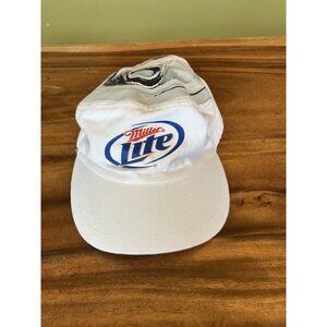 2009 Miller Lite Painters Cap/Hat Beer Can Themed White